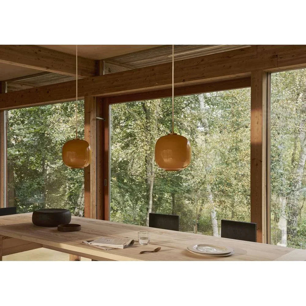 Louis Poulsen Vl45 Radiohus Pendant ø250, Glossy Amber