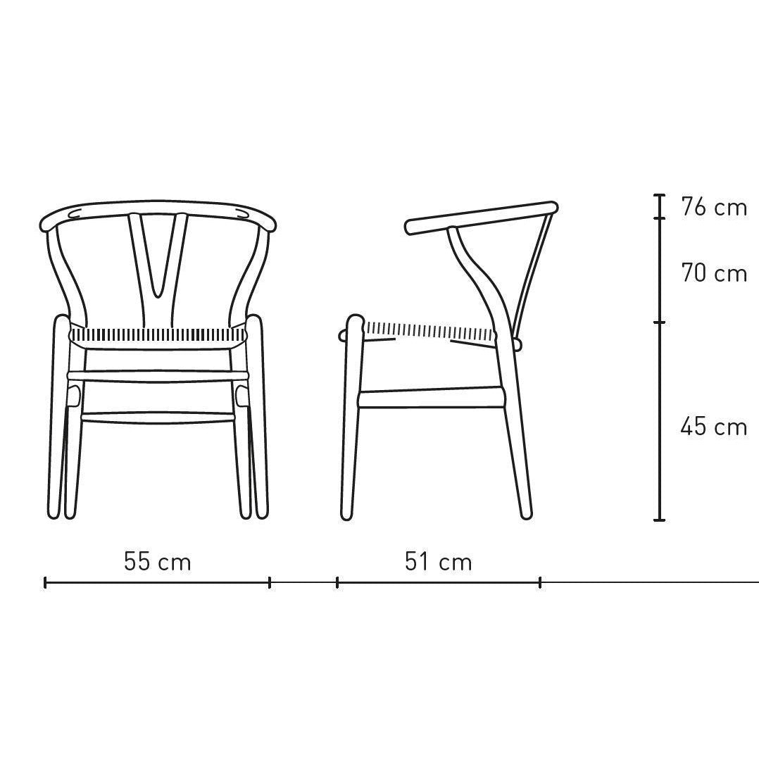 Carl Hansen Ch24 Y Chair Chair Natural Paper Cord, Beech/Silver Gray