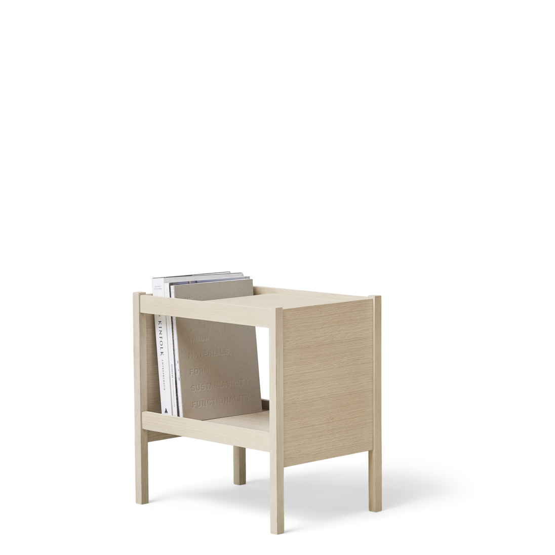 Form & forfine Journal Side Table, White Oak