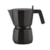 Alessi Moka Espresso Coffee Maker Black, 6 Cup