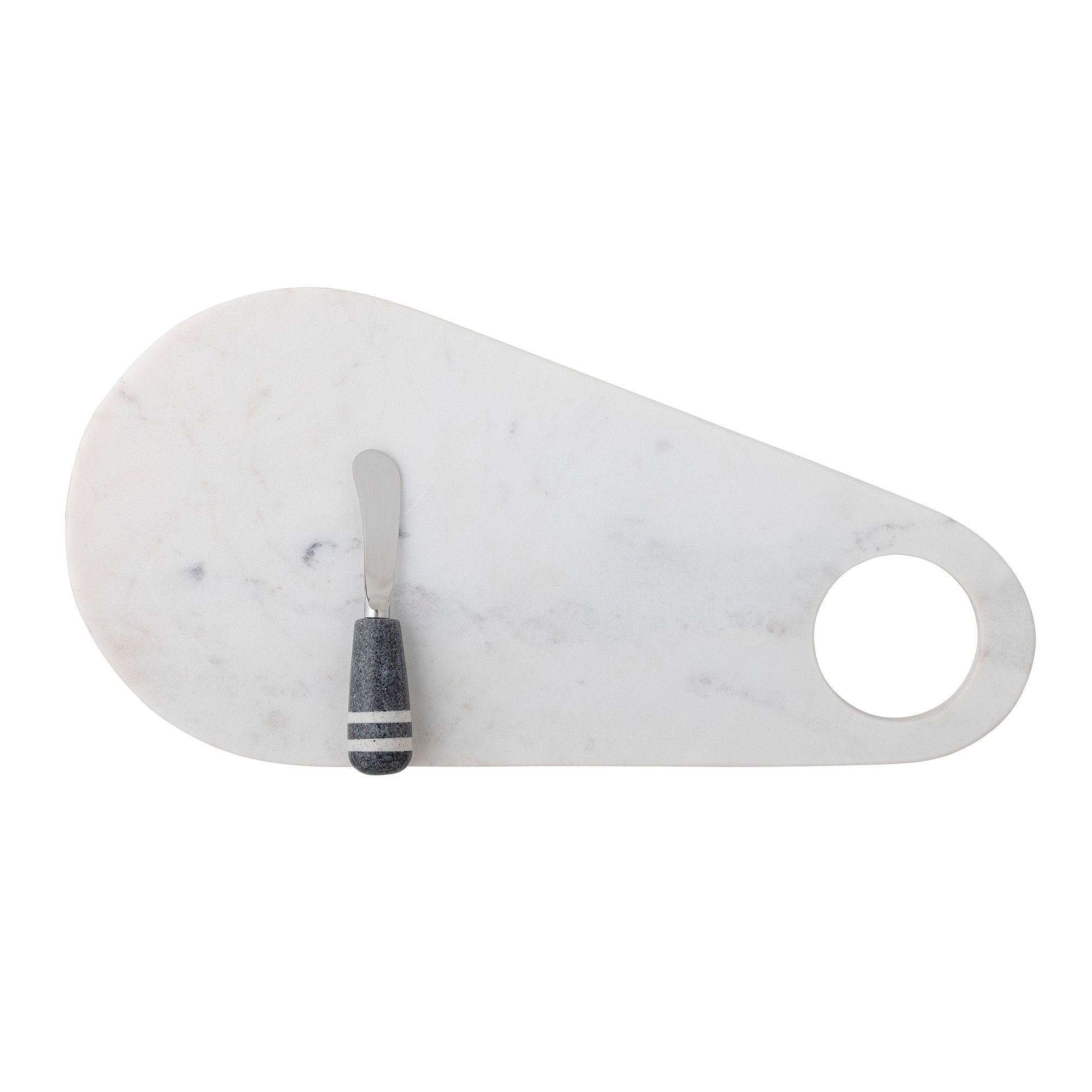 [product_category]-Bloomingville Abrielle Serving Board w/Knife, White, Marble-Bloomingville-5711173300143-82059645-BLO-3