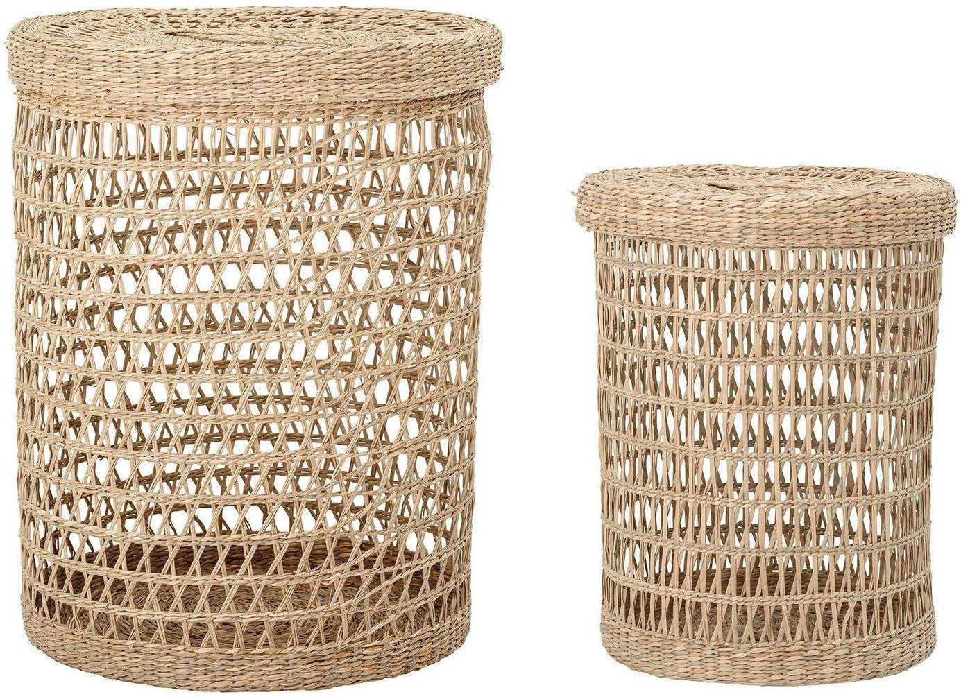 [product_category]-Bloomingville Connie Basket w/Lid, Nature, Seagrass-Bloomingville-5711173257270-82048403-BLO-1