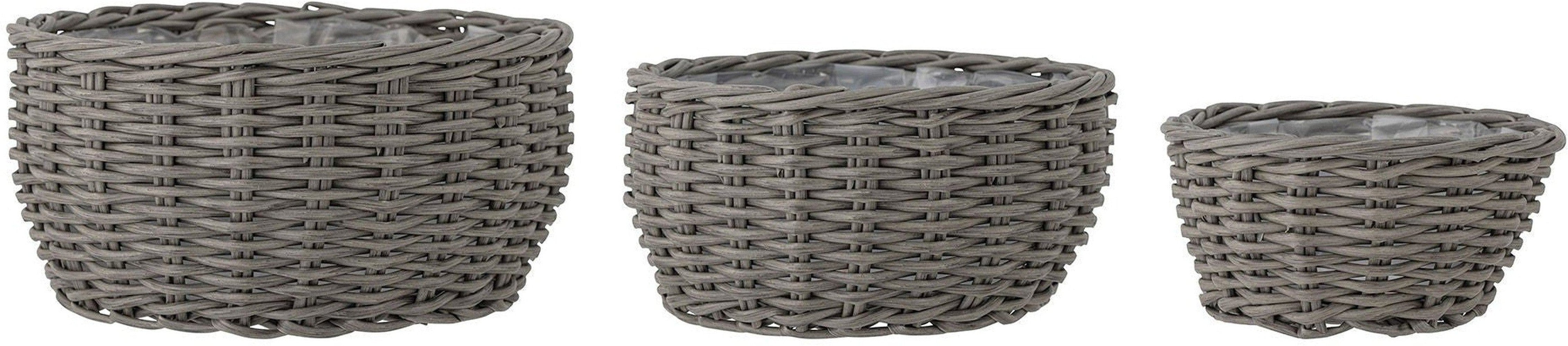 Bloomingville Fioria Flowerpot, Grey, Polyrattan