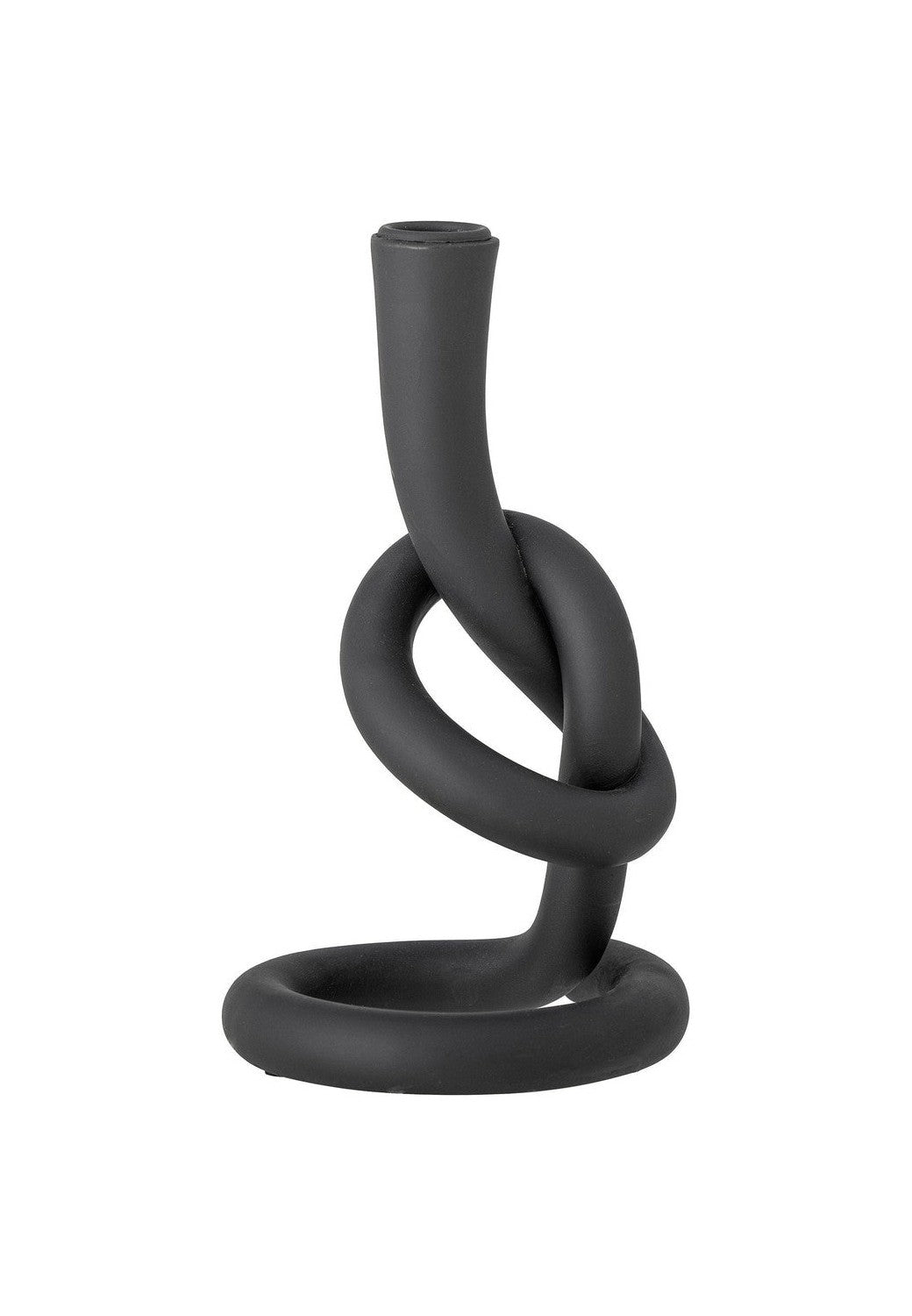 Bloomingville Flikka Candle Holder, Black, Polyresin