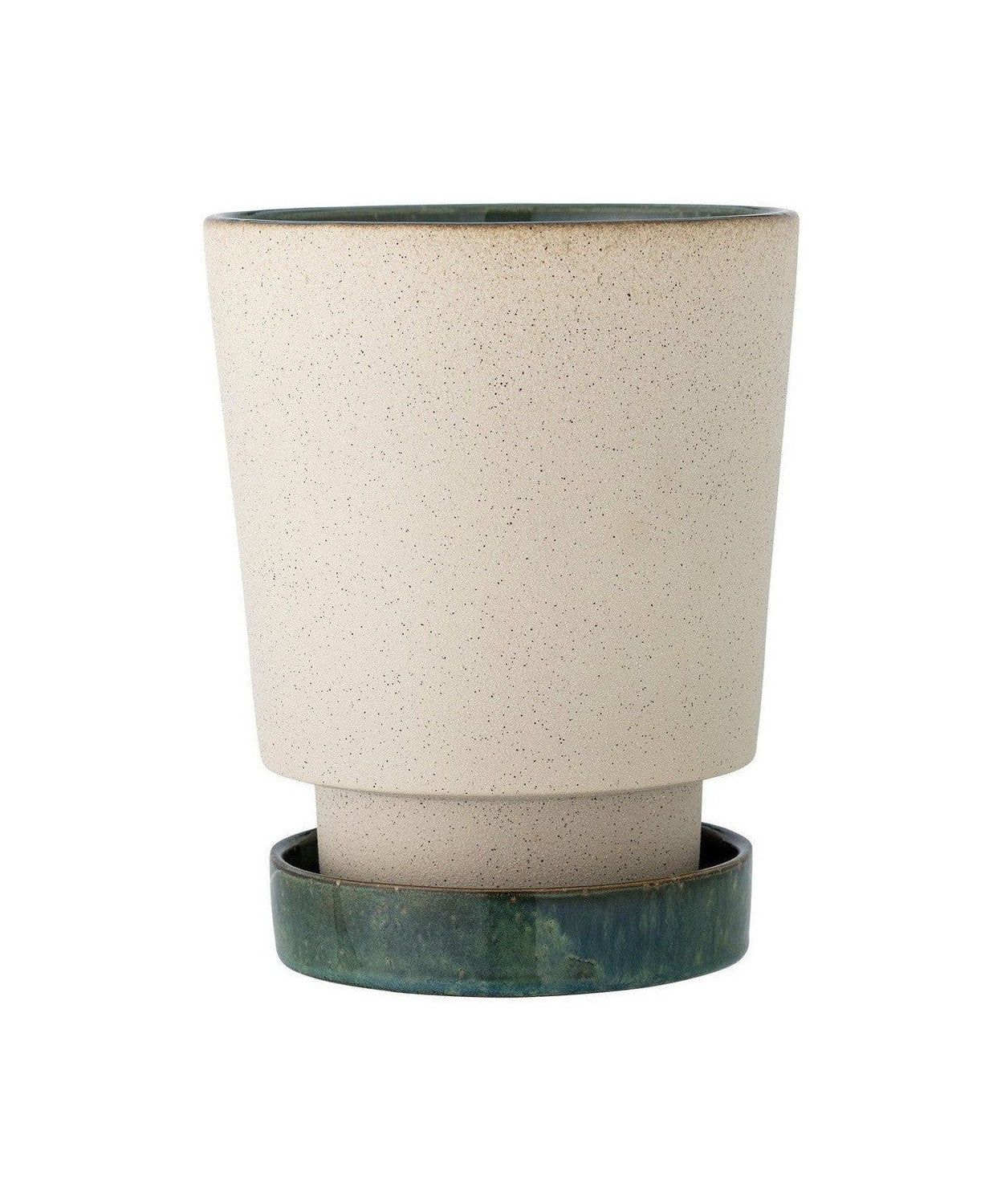 [product_category]-Bloomingville Idril Flowerpot w/Saucer, Nature, Stoneware-Bloomingville-5711173332496-82062369-BLO-1