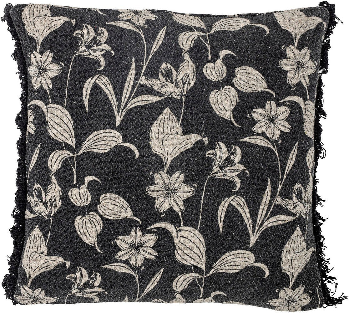 [product_category]-Bloomingville Mali Cushion, Black, Recycled Cotton-Bloomingville-5711173283170-82052932-BLO-1