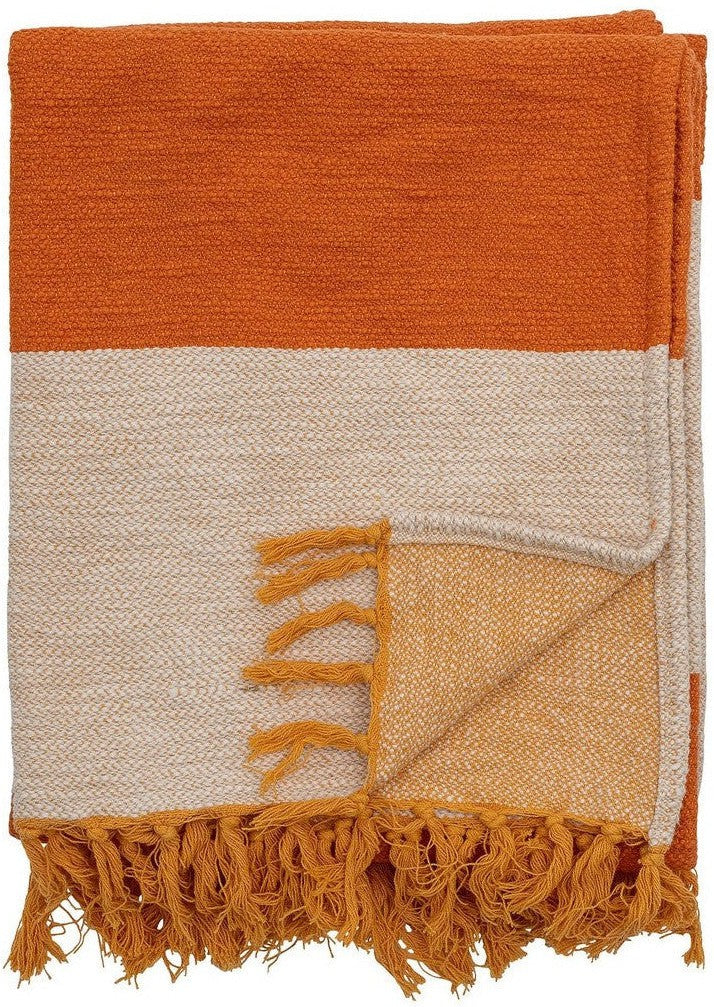 [product_category]-Bloomingville Motril Throw, Orange, Cotton-Bloomingville-5711173286058-82055437-BLO-1