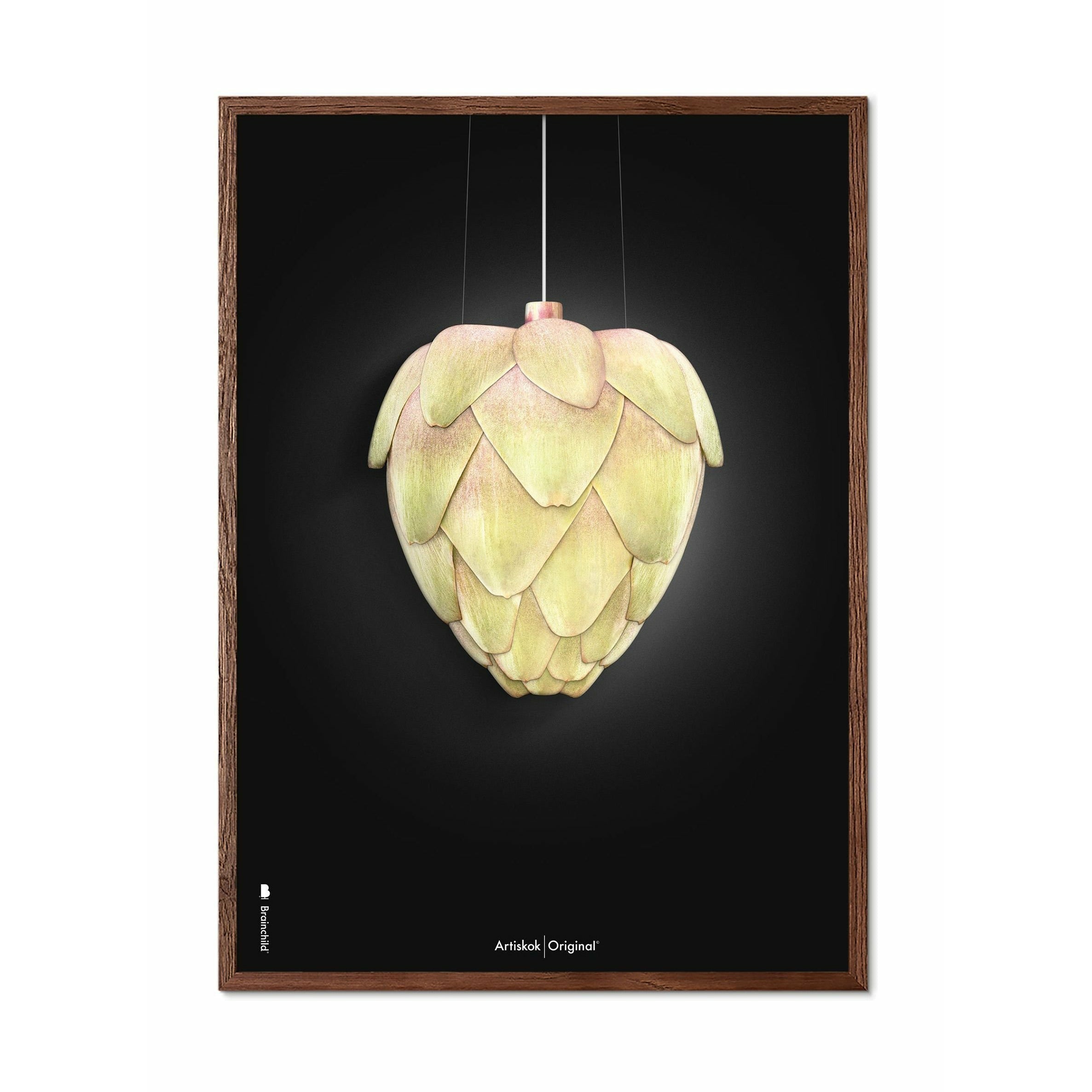 [product_category]-Brainchild Ph Artichoke Poster Frame Made Of Dark Wood 30 X40 Cm, Black Background-Brainchild-211002-B-BRA-1