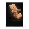 Brainchild Bamse Klassisk Plakat Ingen Ramme 50x70 cm, Sorter Baggrund