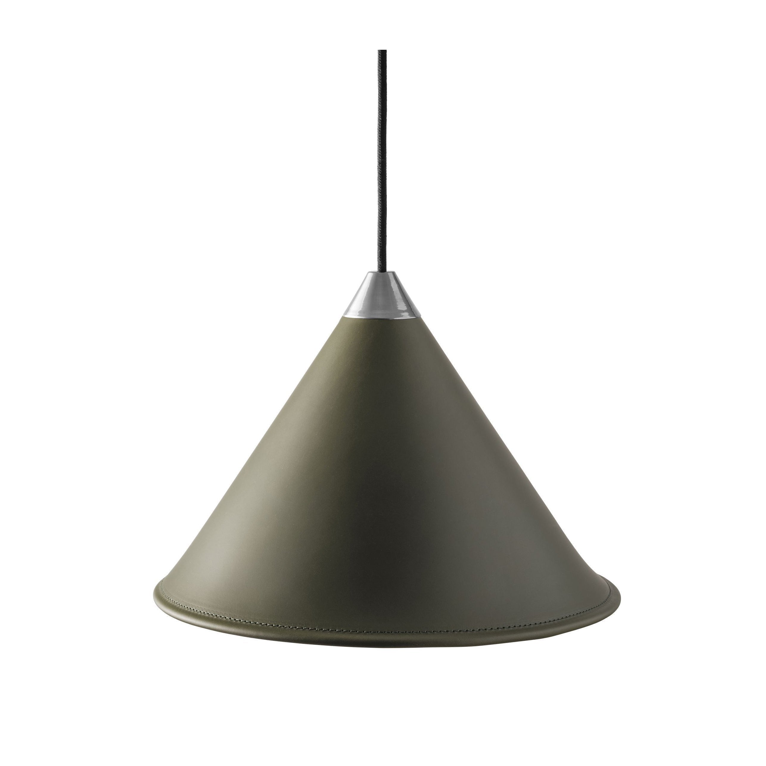 [product_category]-Cuero Namibia Pendant ø 25 Cm, Grass Green/Chrome With Black Cable-Cuero-7340172637493-1500735-CUE-1