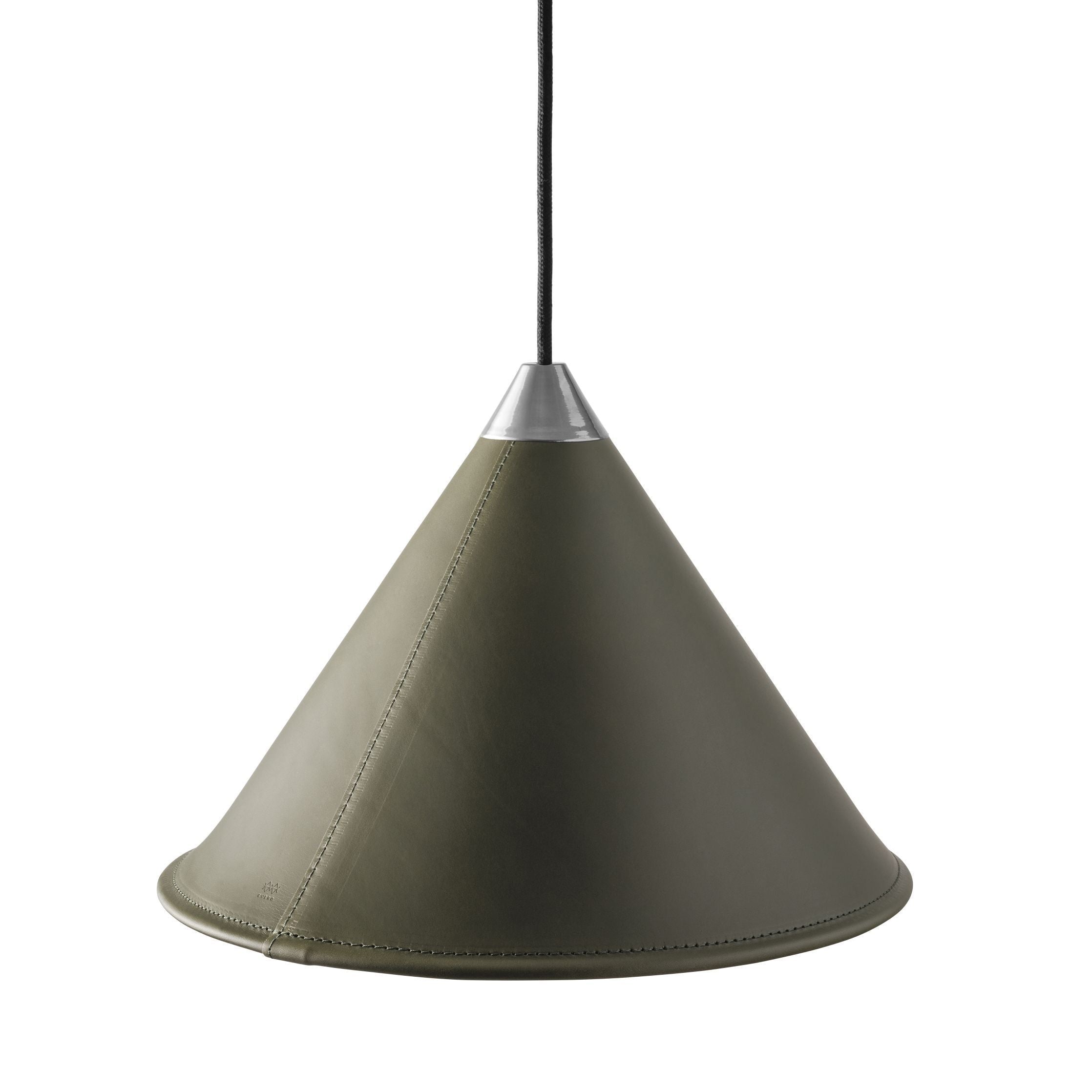 [product_category]-Cuero Namibia Pendant ø 25 Cm, Grass Green/Chrome With Black Cable-Cuero-7340172637493-1500735-CUE-2