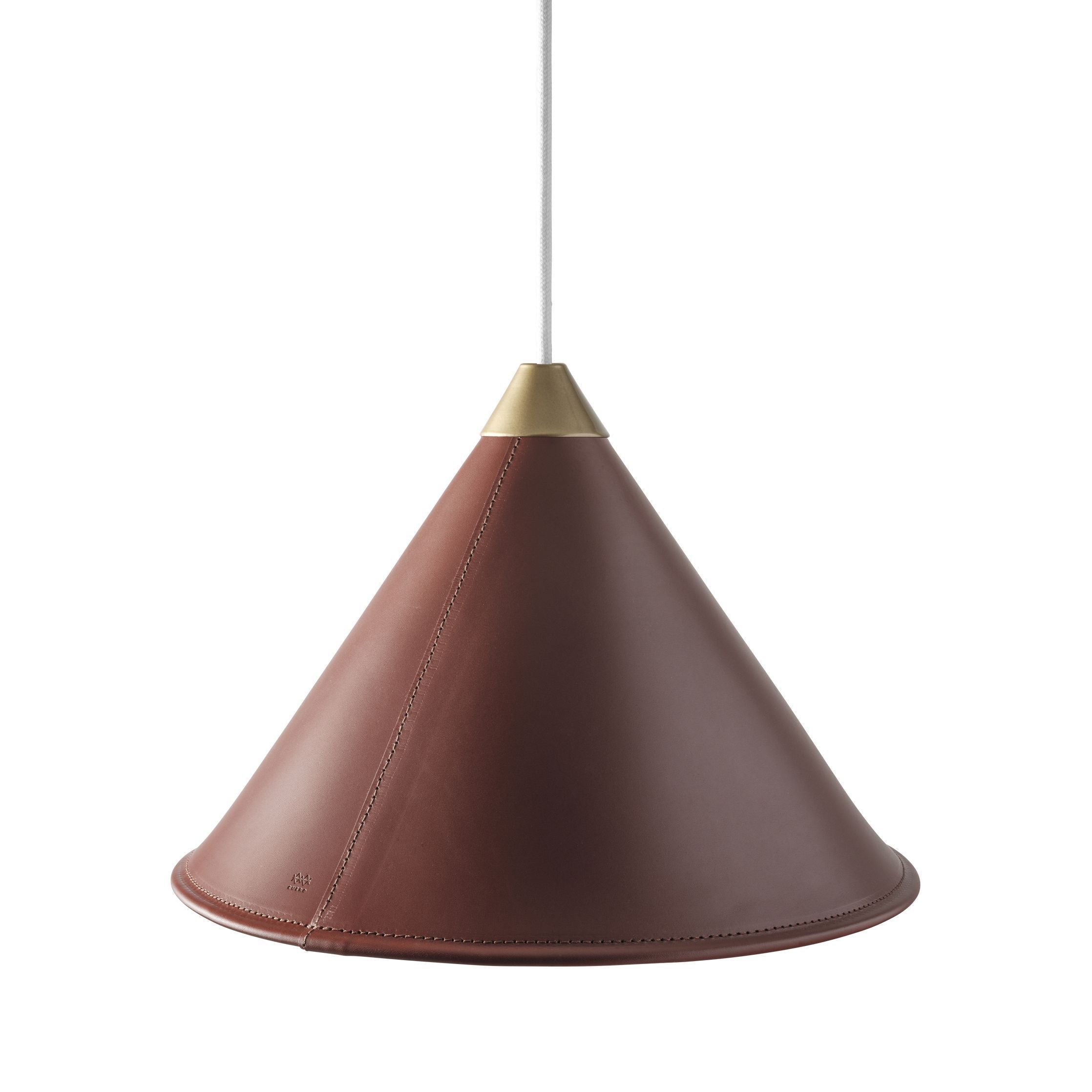 [product_category]-Cuero Namibia Pendant ø 25 Cm, Oak Brown/Brass With White Cable-Cuero-7340172635857-1500630-CUE-2