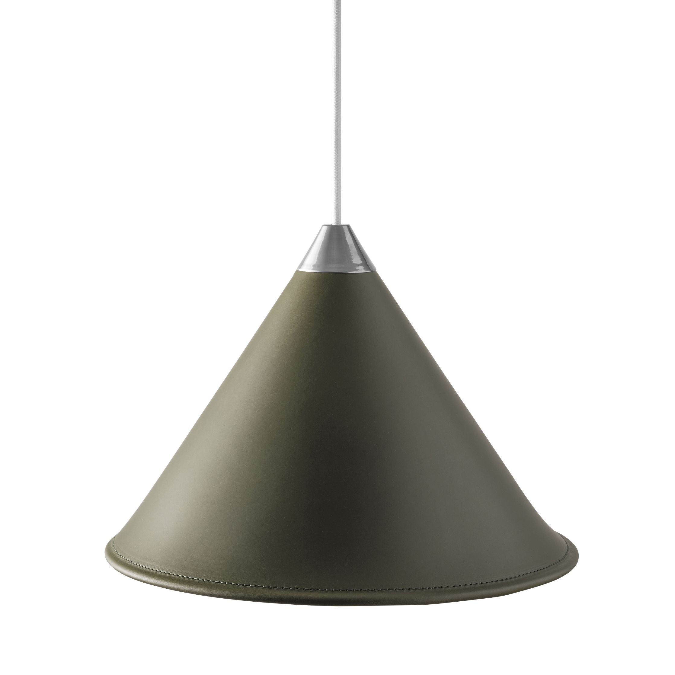 [product_category]-Cuero Namibia Pendant ø 35 Cm, Grass Green/Chrome With White Cable-Cuero-7340172637189-1510734-CUE-1