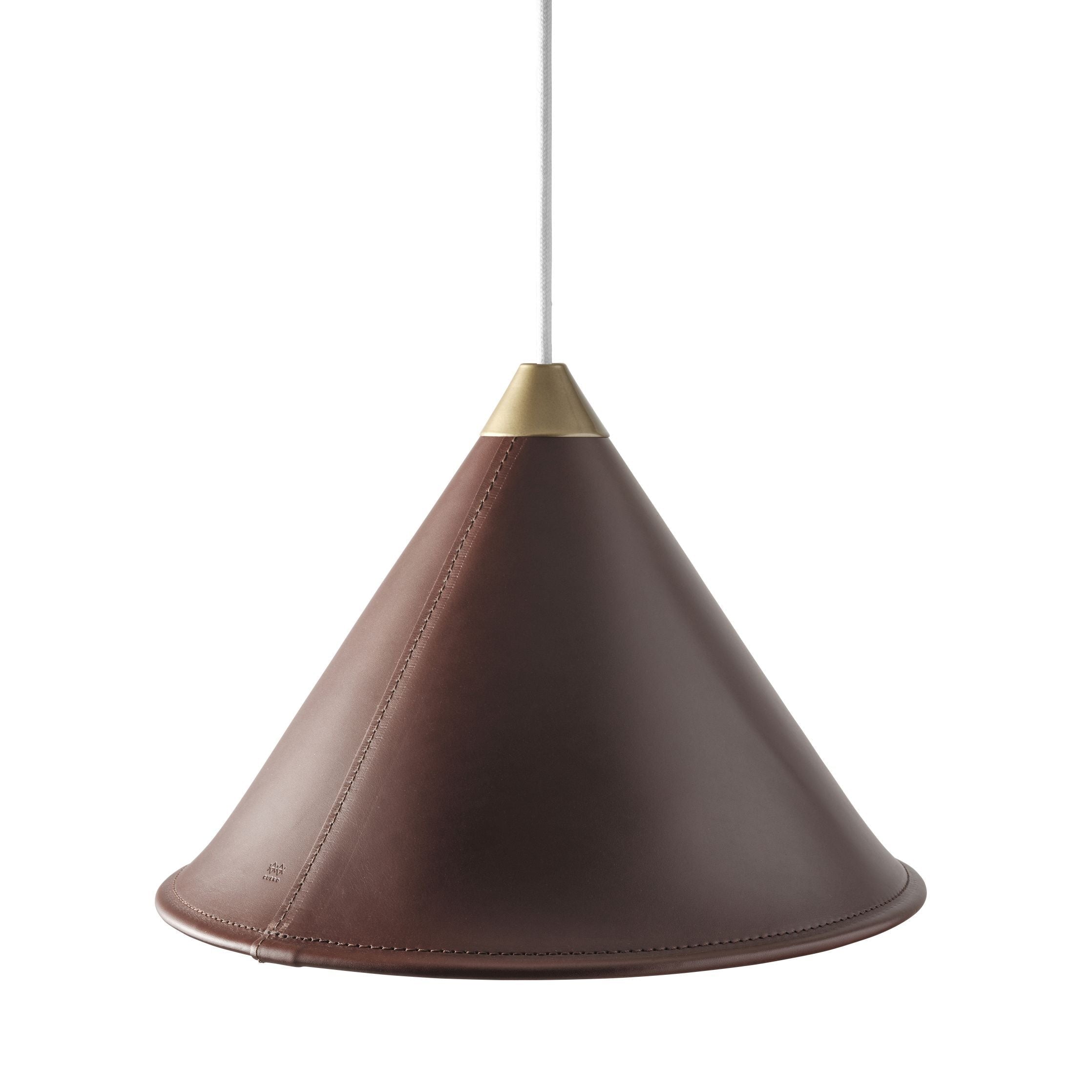 [product_category]-Cuero Namibia Pendant ø 45 Cm, Chocolate/Brass With White Cable-Cuero-7340172635796-1520430-CUE-2