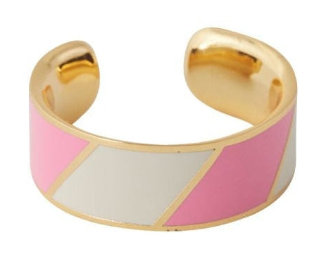 [product_category]-Design Letters Big Striped Candy Ring, Pink/White-Design Letters-5710498194239-90604016PINKWHITE-DES-1