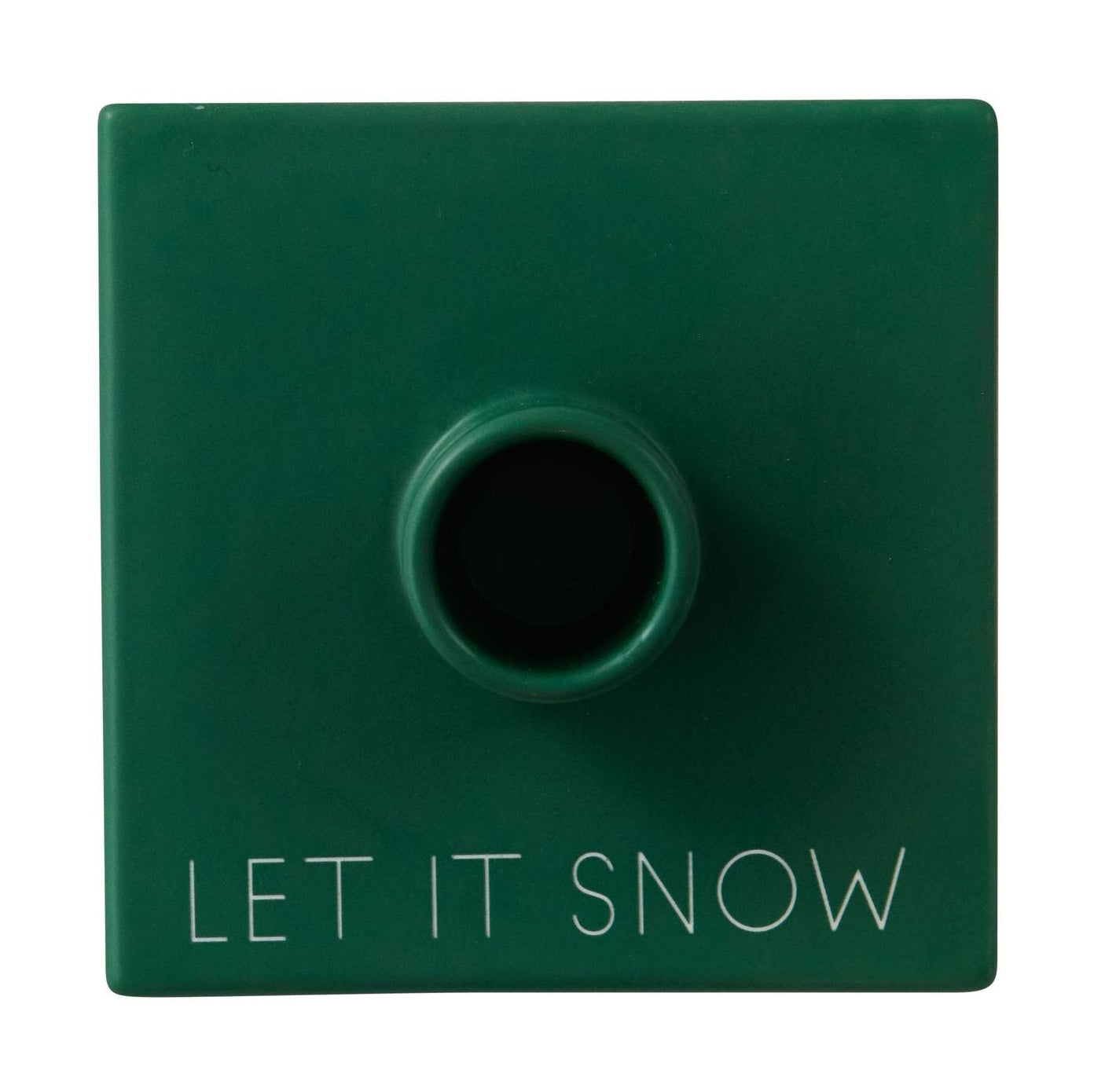 [product_category]-Design Letters Christmas Candle Holding Let It Snow, Grass Green-Design Letters-5710498188795-10101012GGLETITSNO-DES-1