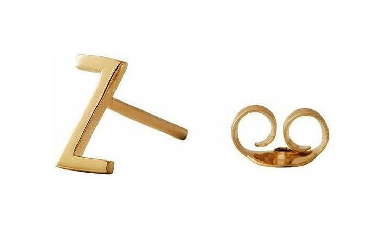 [product_category]-Design Letters Earring With Letter, Gold, Z-Design Letters-5710498973339-90401001Z-DES-1