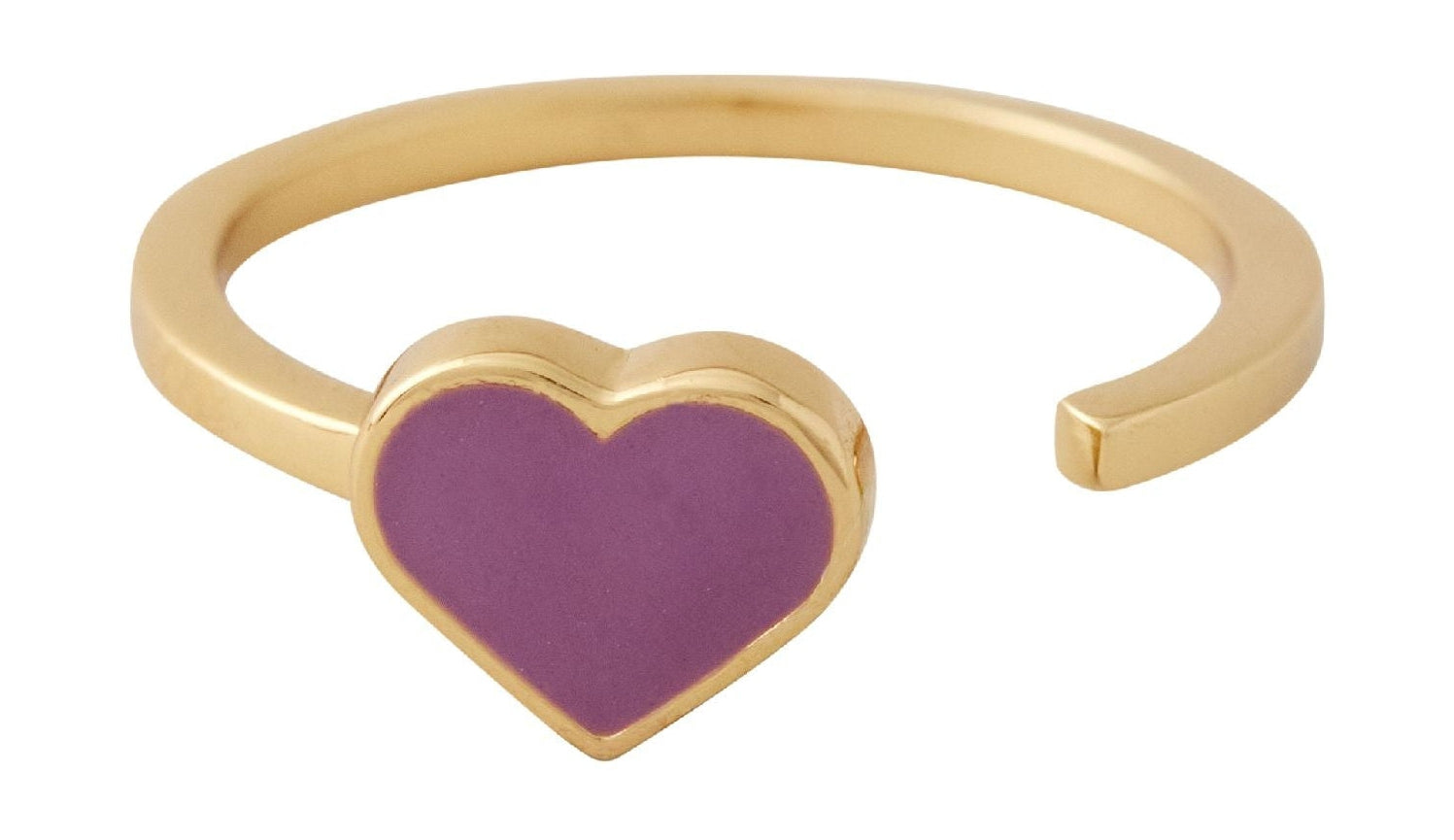 [product_category]-Design Letters Enamel Heart Ring Gold, Lavender-Design Letters-5710498188733-90602002LAVENDER-DES-1