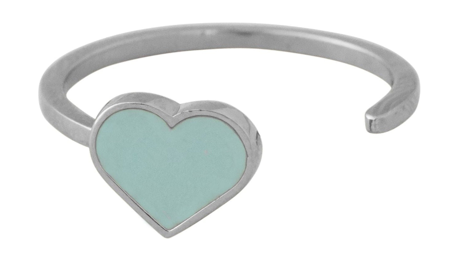 [product_category]-Design Letters Enamel Heart Ring Silver, Soft Green-Design Letters-5710498176266-90602003SOFTGREEN-DES-1