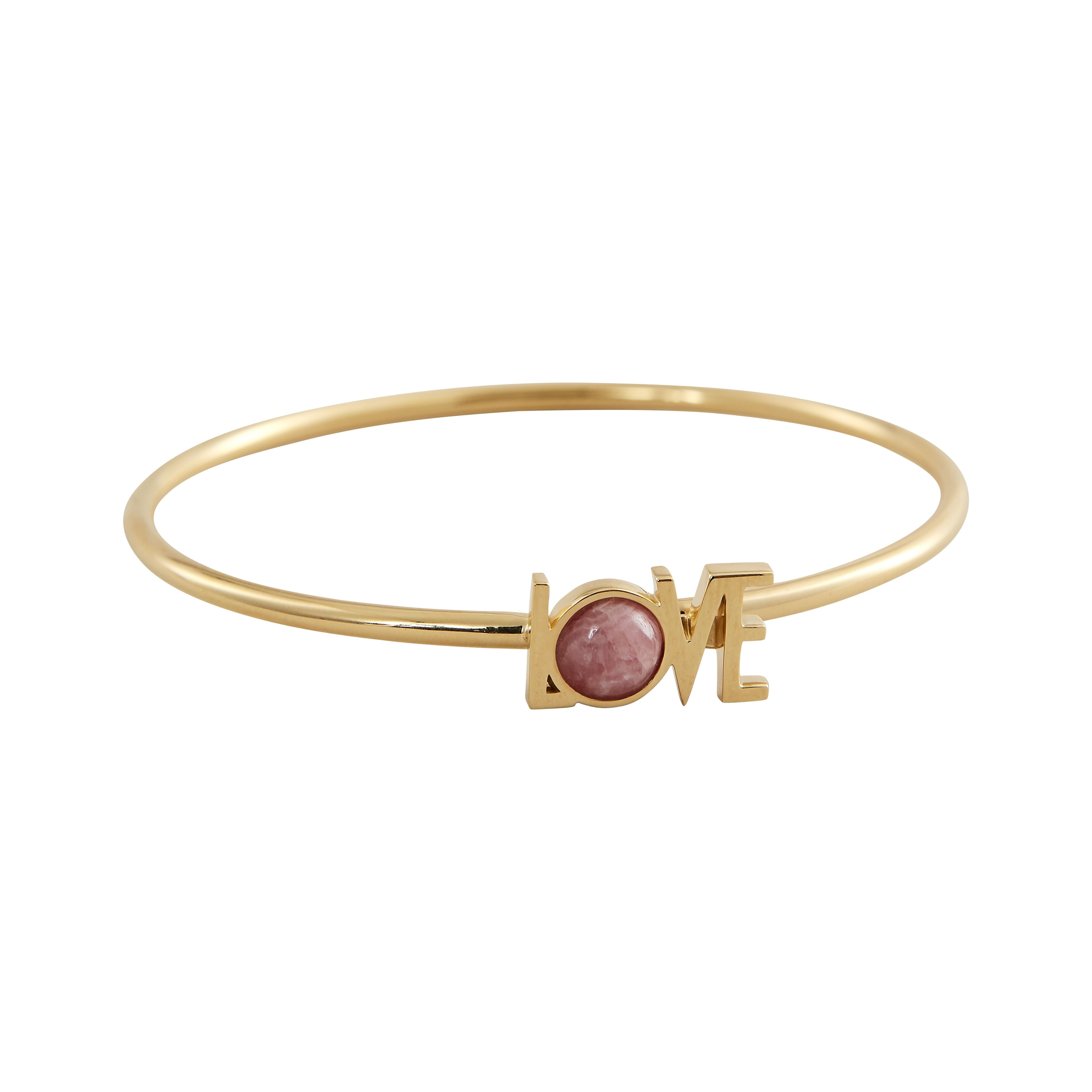 [product_category]-Design Letters Great Love Bangle 18k Gold Plated, Red Chrosite-Design Letters-5710498190682-90502006RHCHROSITE-DES-1