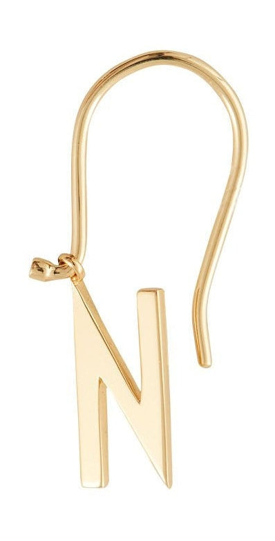 [product_category]-Design Letters Initial Earrings With Letter Gold, N-Design Letters-5710498192280-90406000N-DES-1