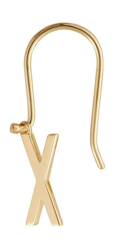 [product_category]-Design Letters Initial Earrings With Letter Gold, X-Design Letters-5710498192242-90406000X-DES-1