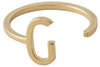 Design Letters Bogstavring A-Z, 18K Guldbelagt, G