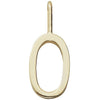 Design bogstaver Bogstav Charm A-Z 16 mm, Guld, O