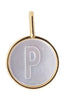 Design Letters Pearl Letter Charm, P