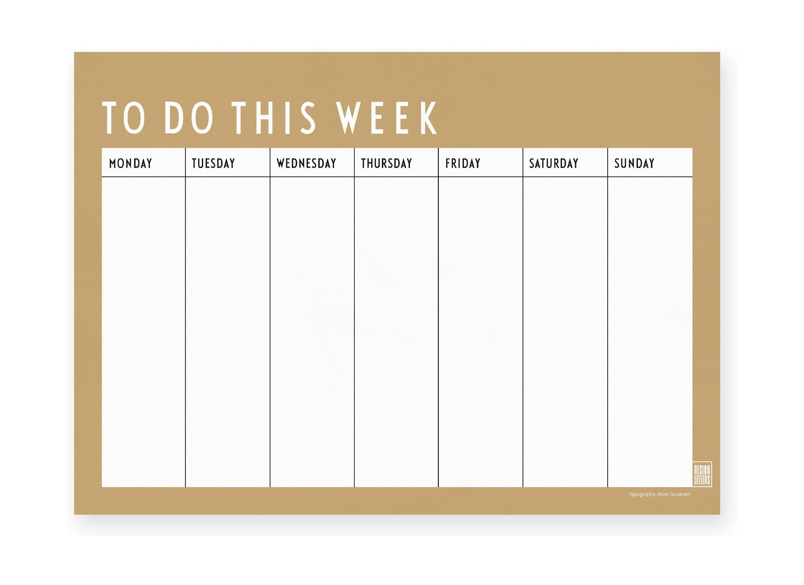 [product_category]-Design Letters Weekly Planner, Beige-Design Letters-5710498186173-70201601BEIGE-DES-1