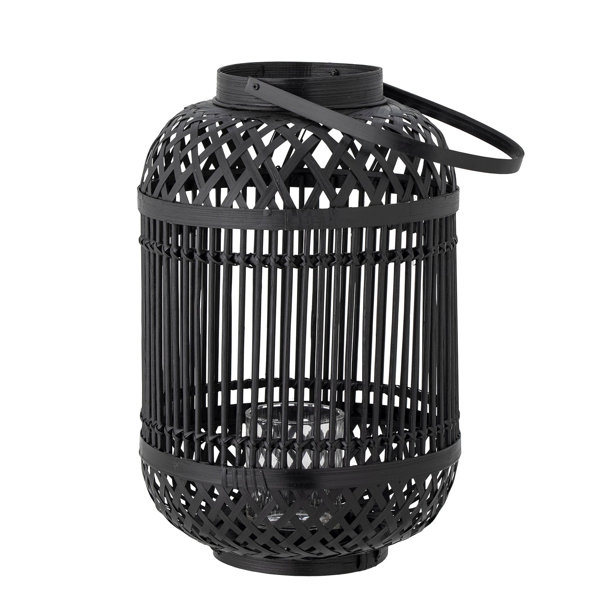 Bloomingville Tilla Lantern m/glas, sort, bambus