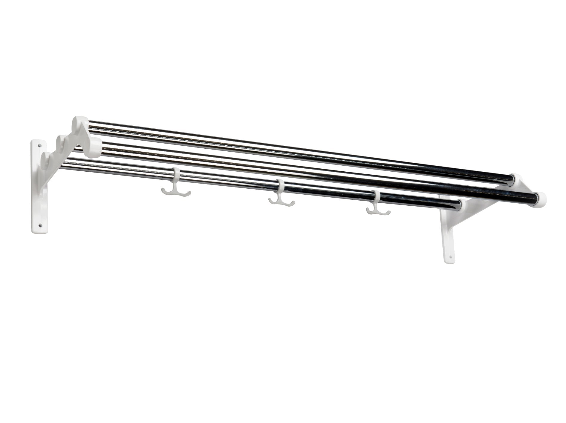 [product_category]-Essem Design Nostalgi 291 Hat Shelf, White/Chrome-Essem Design-7392157017813-029291-ESS-1