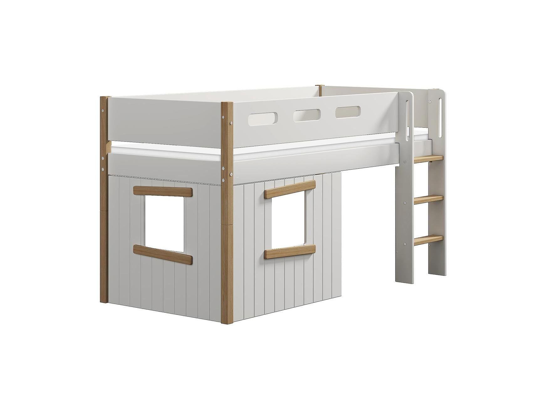 [product_category]-FLEXA Mid-high bed, str. ladder & Treehouse Bed Fronts, oak frame-FLEXA-5706459145686-90-10992-95-FLE-9