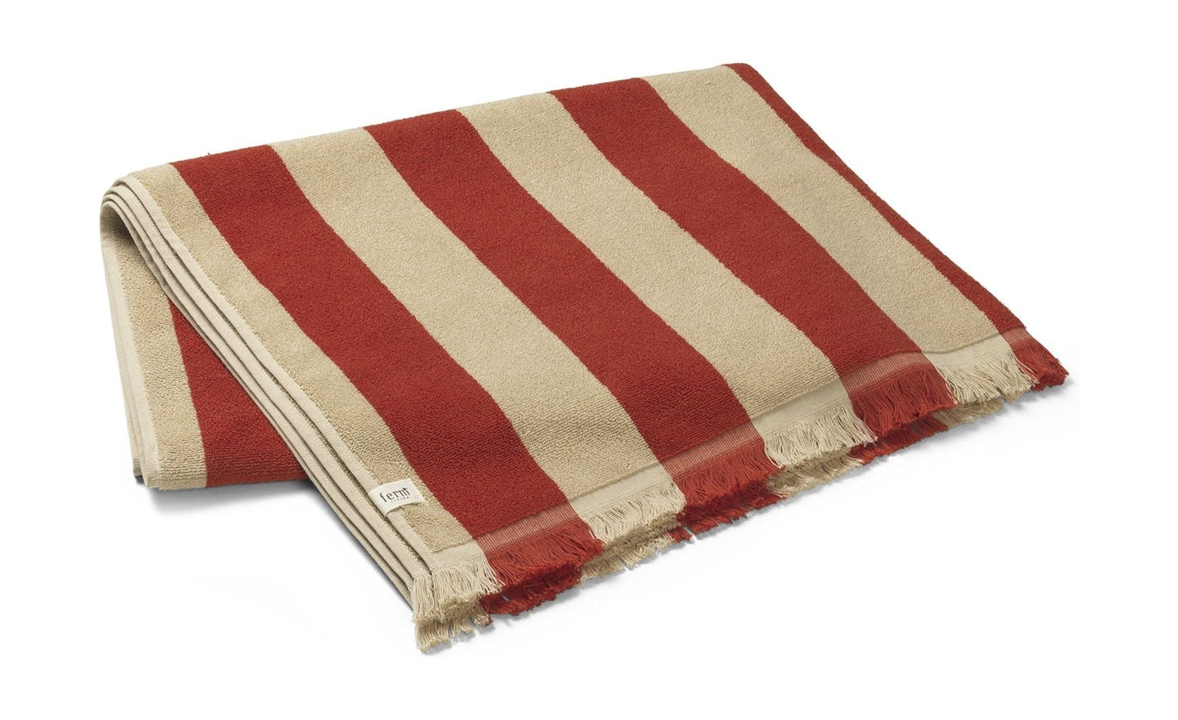 [product_category]-Ferm Living Alee Beach Towel, Light Camel/Red-Ferm Living-5704723302216-1104267255-FER-1