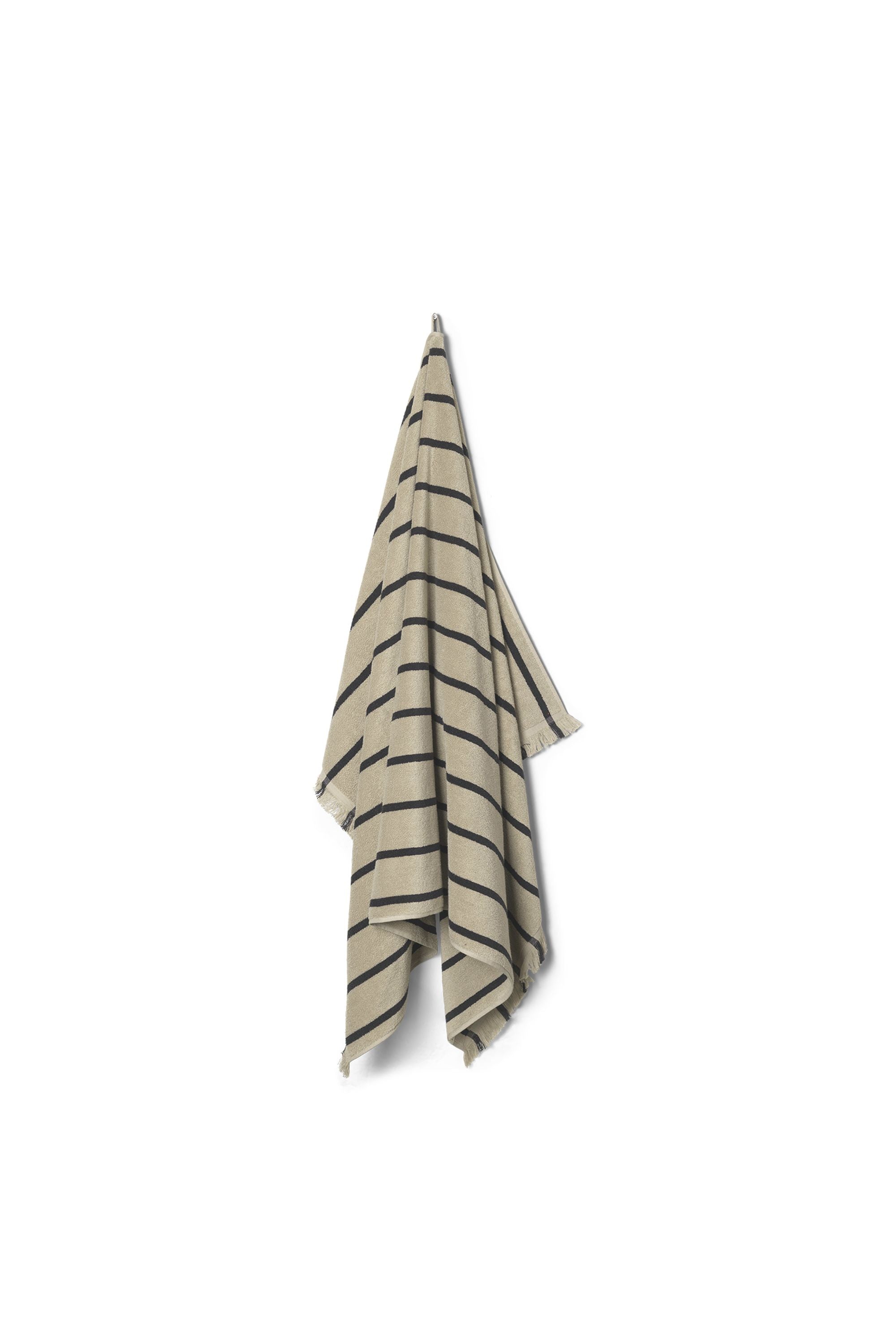 [product_category]-Ferm Living Alee Beach Towel, Sand/Black-Ferm Living-5704723302230-1104267257-FER-2