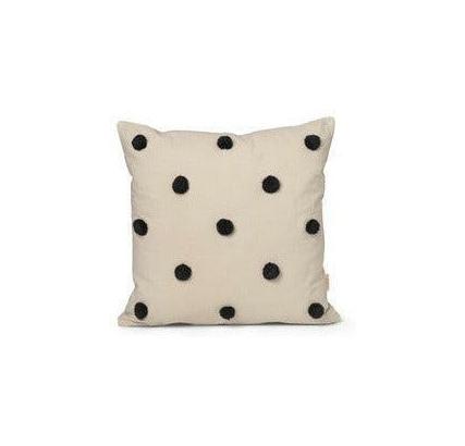 [product_category]-Ferm Living Dot Tufted Cushion, Sand/Black-Ferm Living-5704723257653-1102652849-FER-1