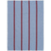 Ferm Living Hale Viskestykke, Faded Blue/Burgundy