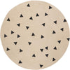 Ferm Living Rug Natural Jute, Black Triangles ø 100 Cm