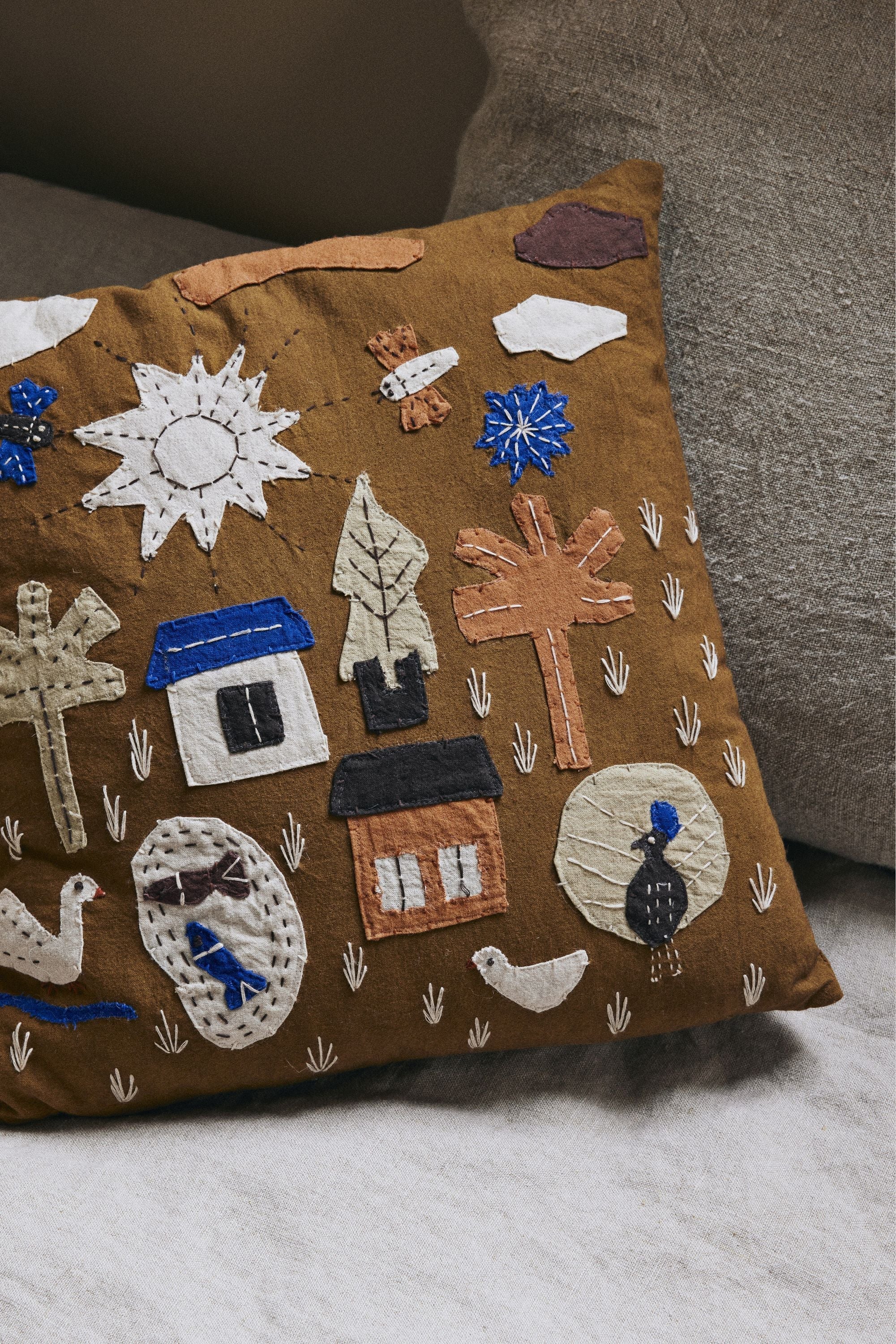 [product_category]-Ferm Living Village Cushion, Sugar Kelp-Ferm Living-5704723312321-1104268266-FER-3