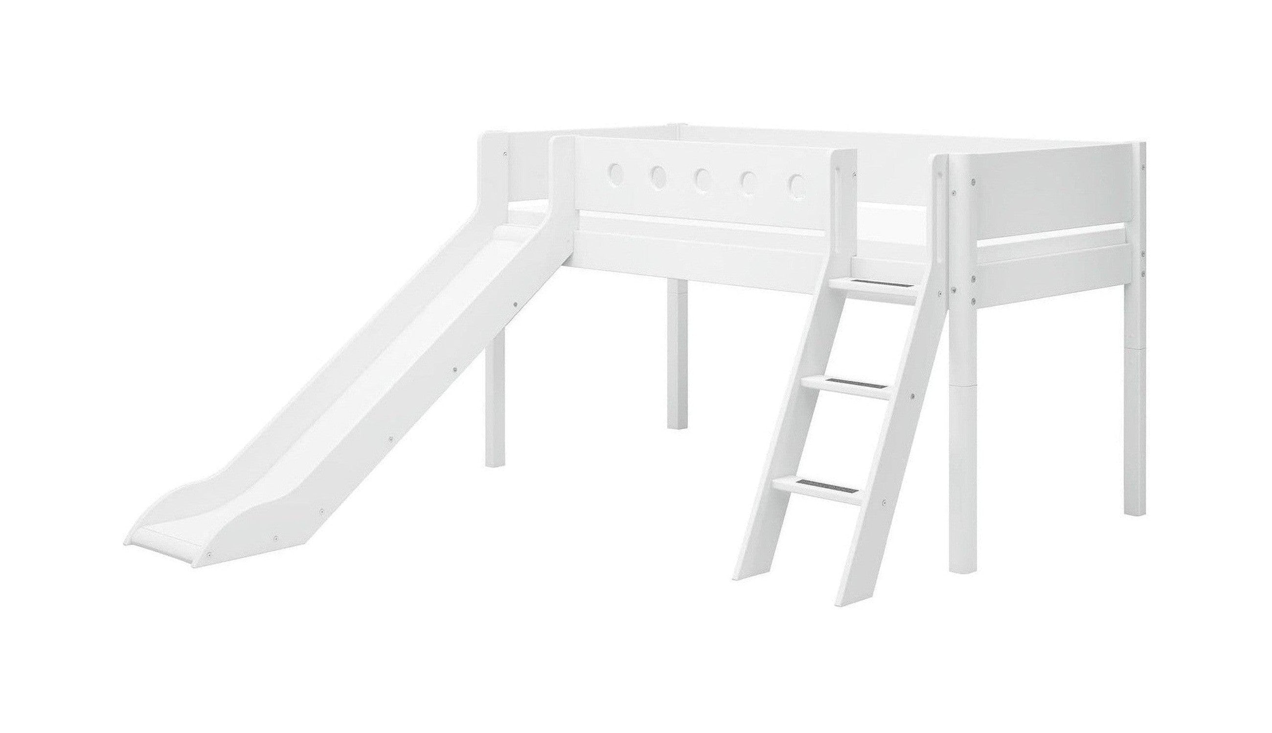 [product_category]-FLEXA Mid-high bed w. slanting ladder and slide-FLEXA-5706459064970-80-17315-40-FLE-1