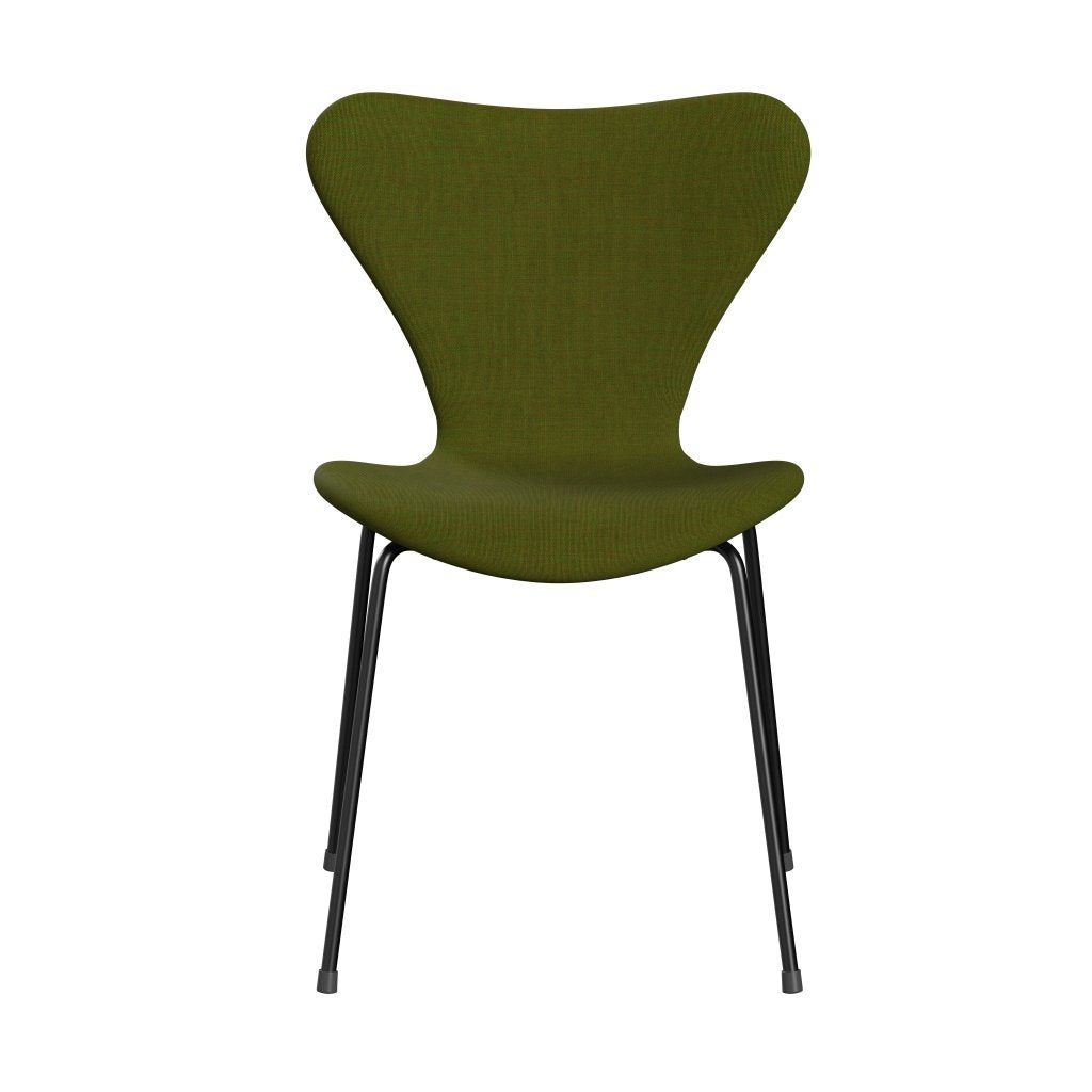 [product_category]-Fritz Hansen 3107 Chair Full Upholstery, Black/Canvas Light Grass Green-Fritz Hansen-3107FU-CA0954-DRBL-FRI-1