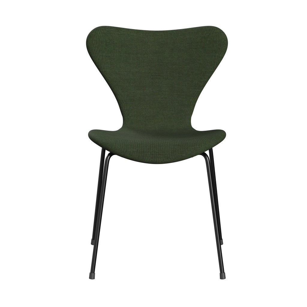 [product_category]-Fritz Hansen 3107 Chair Full Upholstery, Black/Canvas Light Green/Blue-Fritz Hansen-3107FU-CA0974-DRBL-FRI-1