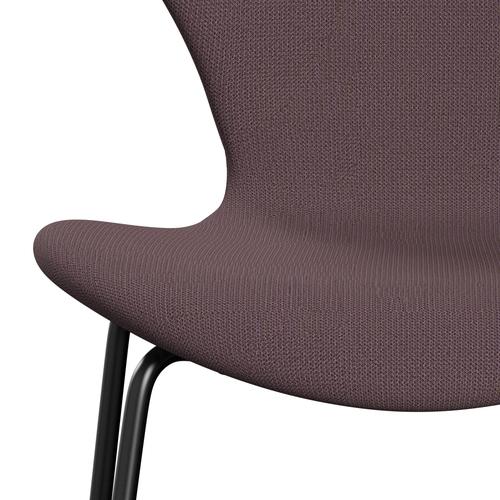 [product_category]-Fritz Hansen 3107 Chair Full Upholstery, Black/Capture Aubergine-Fritz Hansen-3107FU-CP6302-DRBL-FRI-6