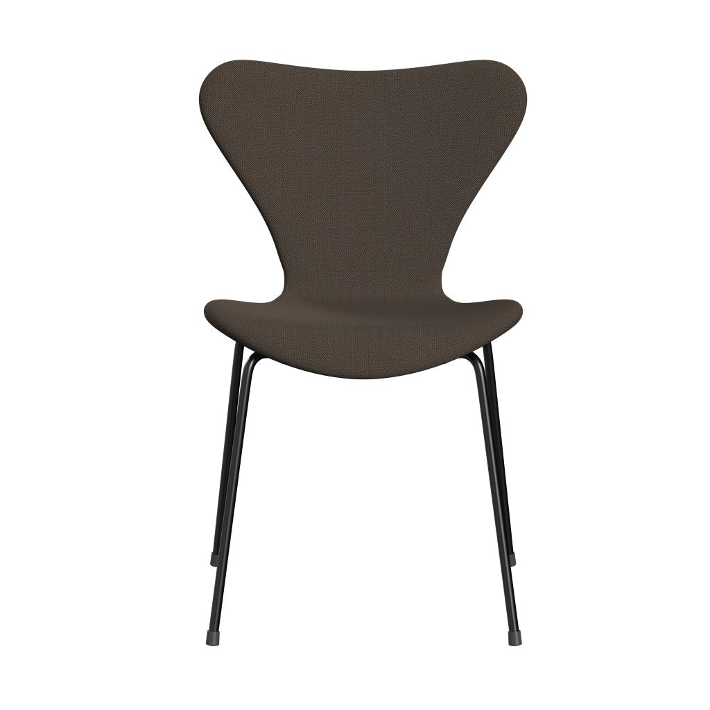 [product_category]-Fritz Hansen 3107 Chair Full Upholstery, Black/Capture Brown/Green-Fritz Hansen-3107FU-CP6301-DRBL-FRI-1