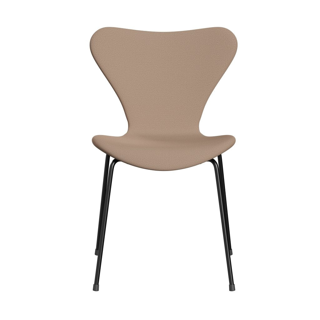 [product_category]-Fritz Hansen 3107 Chair Full Upholstery, Black/Capture Pink Sand-Fritz Hansen-3107FU-CP4803-DRBL-FRI-1