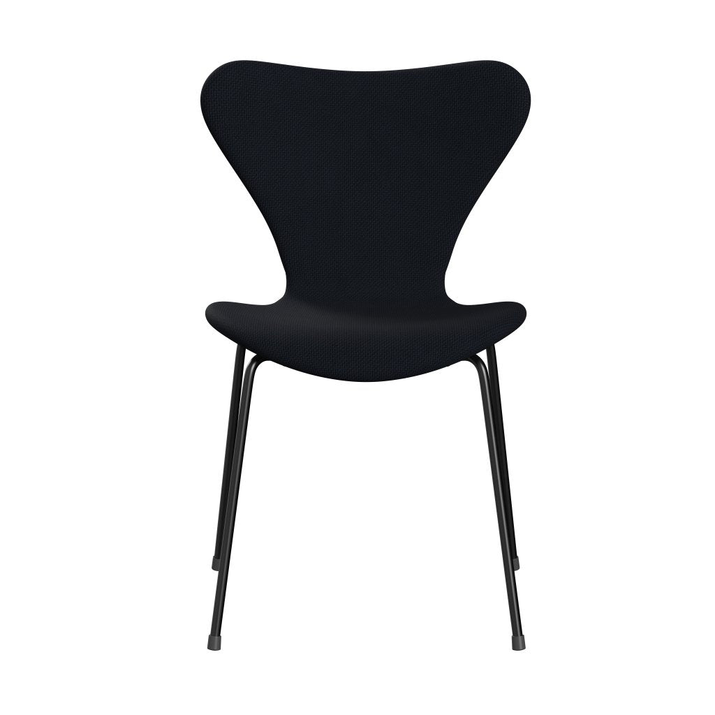 [product_category]-Fritz Hansen 3107 Chair Full Upholstery, Black/Diablo Dark Blue-Fritz Hansen-3107FU-DIA800-DRBL-FRI-1