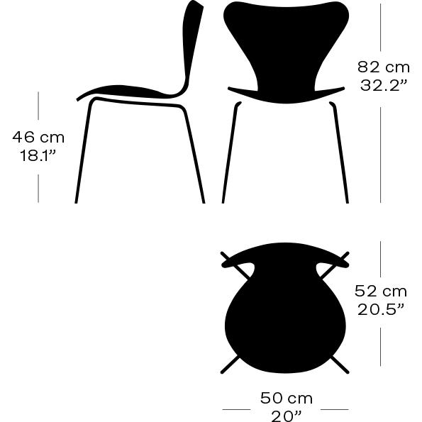 [product_category]-Fritz Hansen 3107 Chair Full Upholstery, Black/Divina Md Carrot-Fritz Hansen-3107FU-DMD433-DRBL-FRI-8