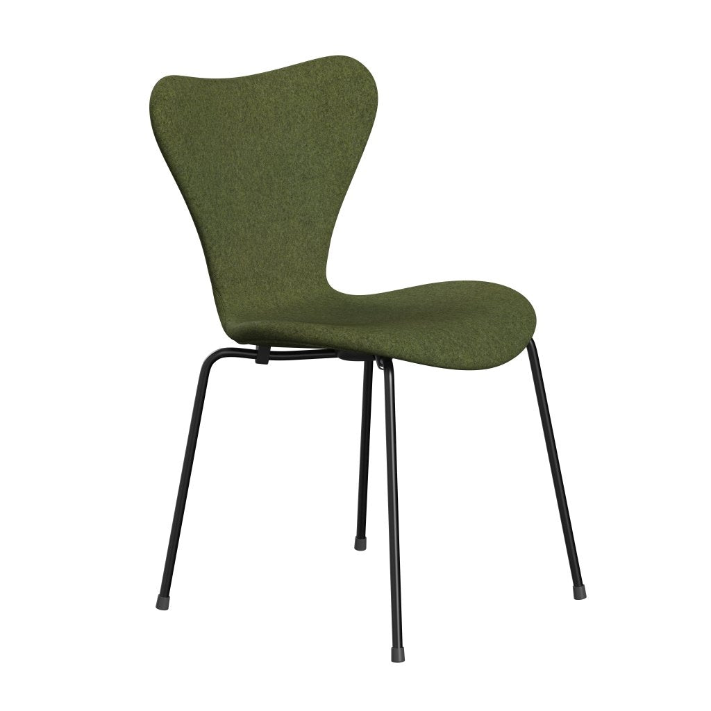 [product_category]-Fritz Hansen 3107 Chair Full Upholstery, Black/Divina Md Wintergreen-Fritz Hansen-3107FU-DMD943-DRBL-FRI-2