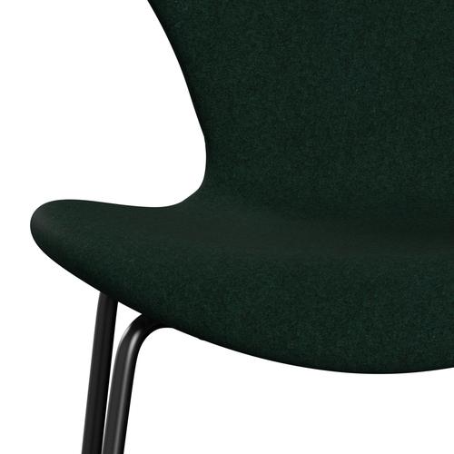 [product_category]-Fritz Hansen 3107 Chair Full Upholstery, Black/Divina Melange Dark Green-Fritz Hansen-3107FU-DIM871-DRBL-FRI-6