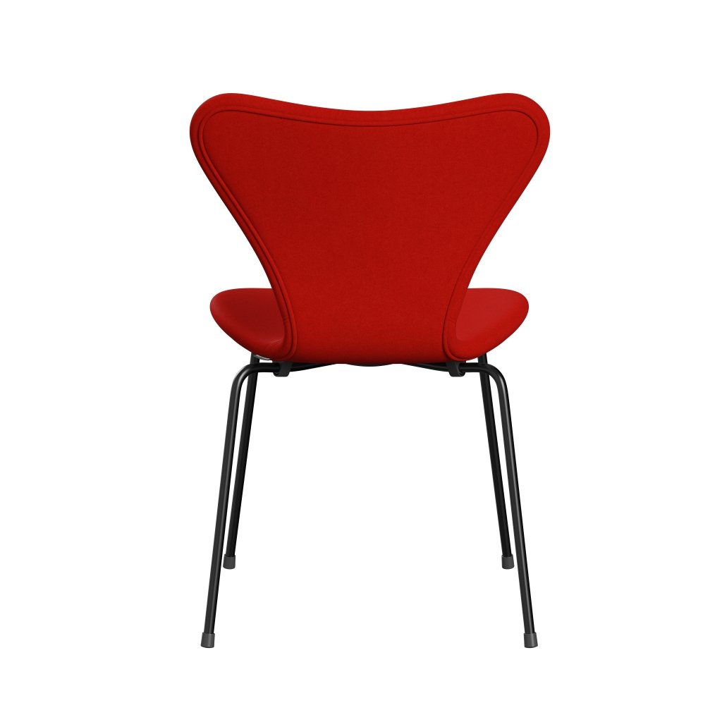 [product_category]-Fritz Hansen 3107 Chair Full Upholstery, Black/Divina Red (Div562)-Fritz Hansen-3107FU-DIV562-DRBL-FRI-4